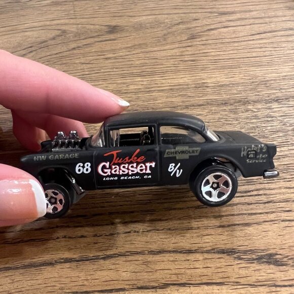 Hot Wheels 1955 Chevy Gasser Black Diecast Model Car Vintage 68 HW Garage Mattel - Picture 1 of 4